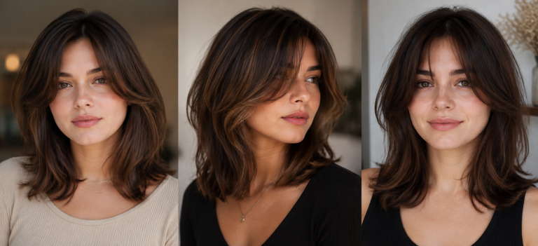 Round Face Layered Low Maintenance