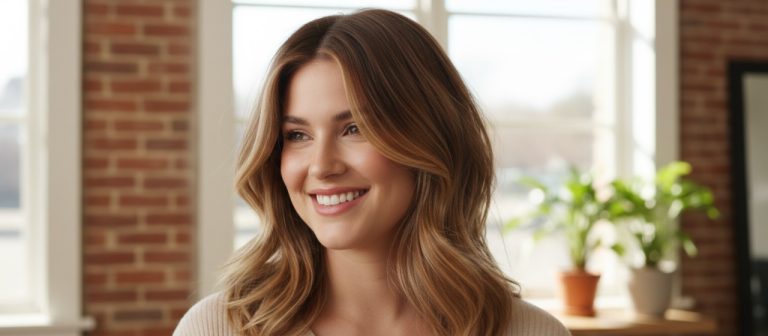 round face layered low maintenance medium length hairstyles